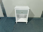 26.77''H Wooden Nightstand with Drawer and Shelf - Sage