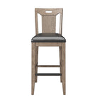 Slat Back Bar Stools with Casual Style - Brown (Set of 2)