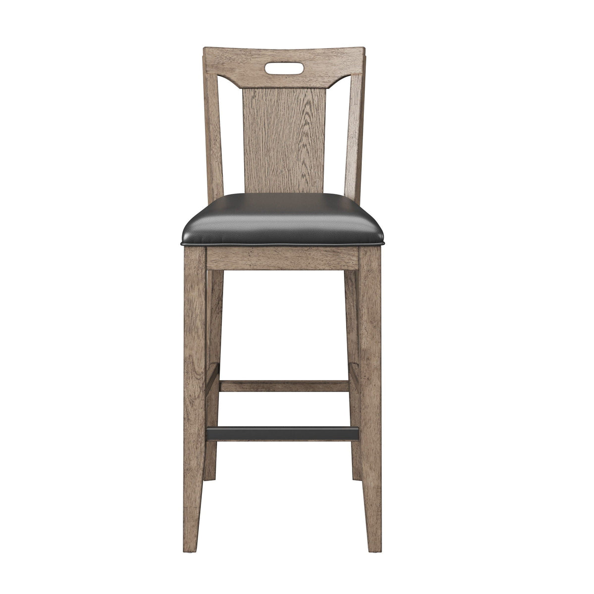 Slat Back Bar Stools with Casual Style - Brown (Set of 2)