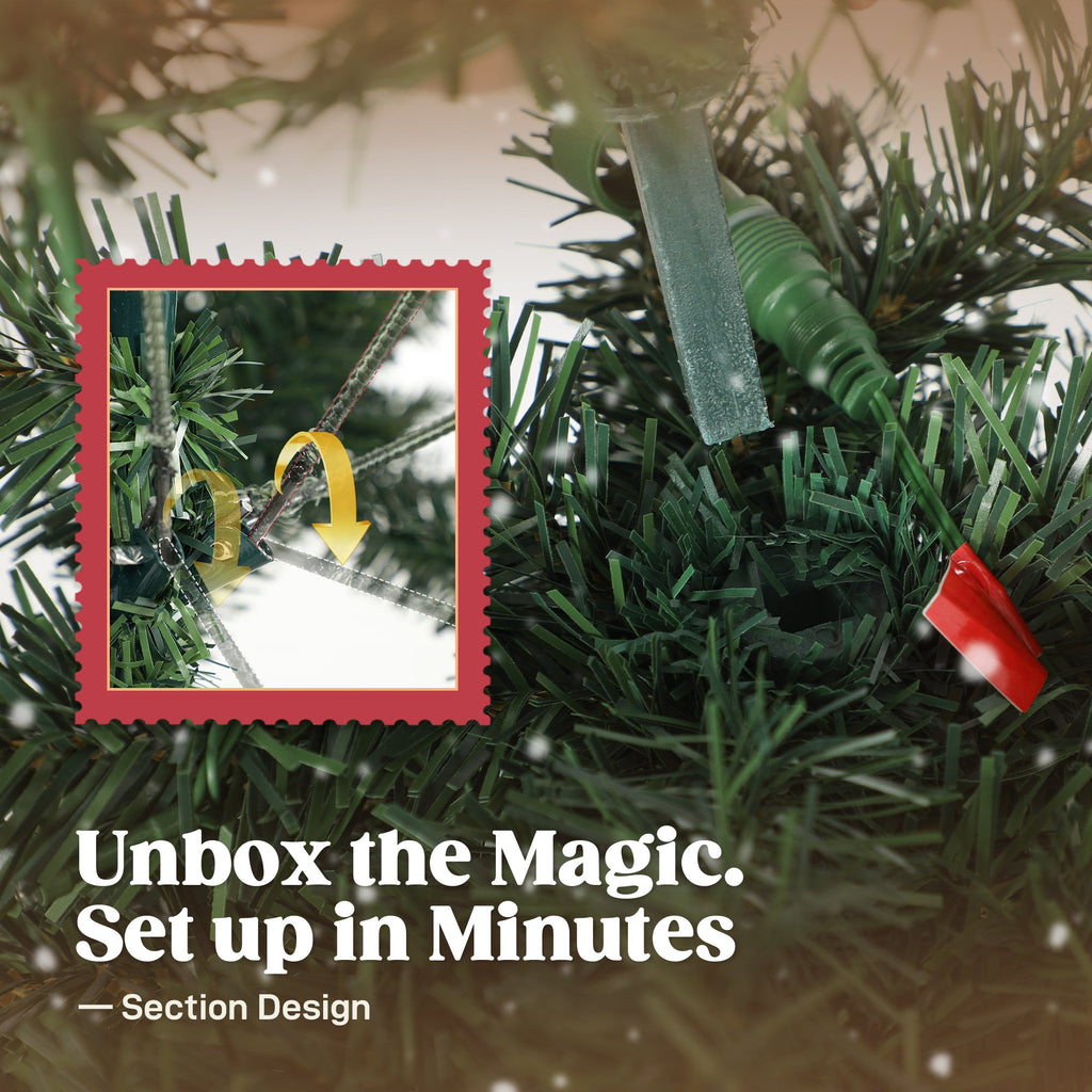 6 ft Prelit Whimsical Christmas Tree with 200 Lights - Bent Top
