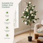 Artificial Camellia Tree - 5FT Faux Indoor Plant