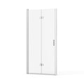 Frameless Bi Fold Shower Doors with Tempered Glass - Chrome