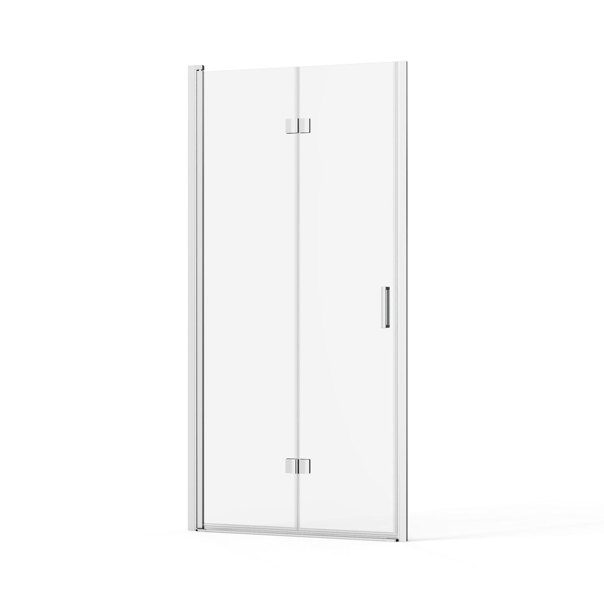 Frameless Bi Fold Shower Doors with Tempered Glass - Chrome