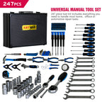 247-Piece Basic Home Maintenance Tool Kit with Aluminum Case - Blue