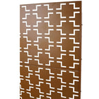 Black Metal Room Divider Privacy Screen with Rust-Resistant Finish