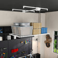 Overhead Garage Storage Rack with All-Steel Construction - White