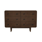 Mid-Century Modern Dresser with Solid Wood Construction - Brown