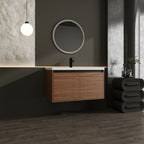 Bathroom Vanity Set with Resin Countertop Sink - Dark Brown