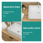 Modern Ceramic Vessel Bathroom Sink with Stain Resistance - White