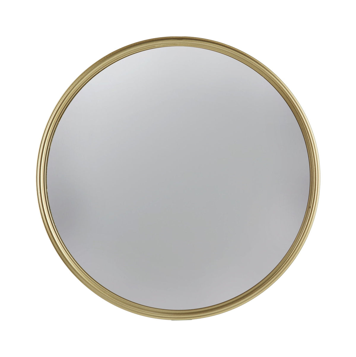 Round Mirror with Iron Frame - Gray