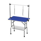 Large Heavy Duty Grooming Table for Pets with Adjustable Arm - Blue