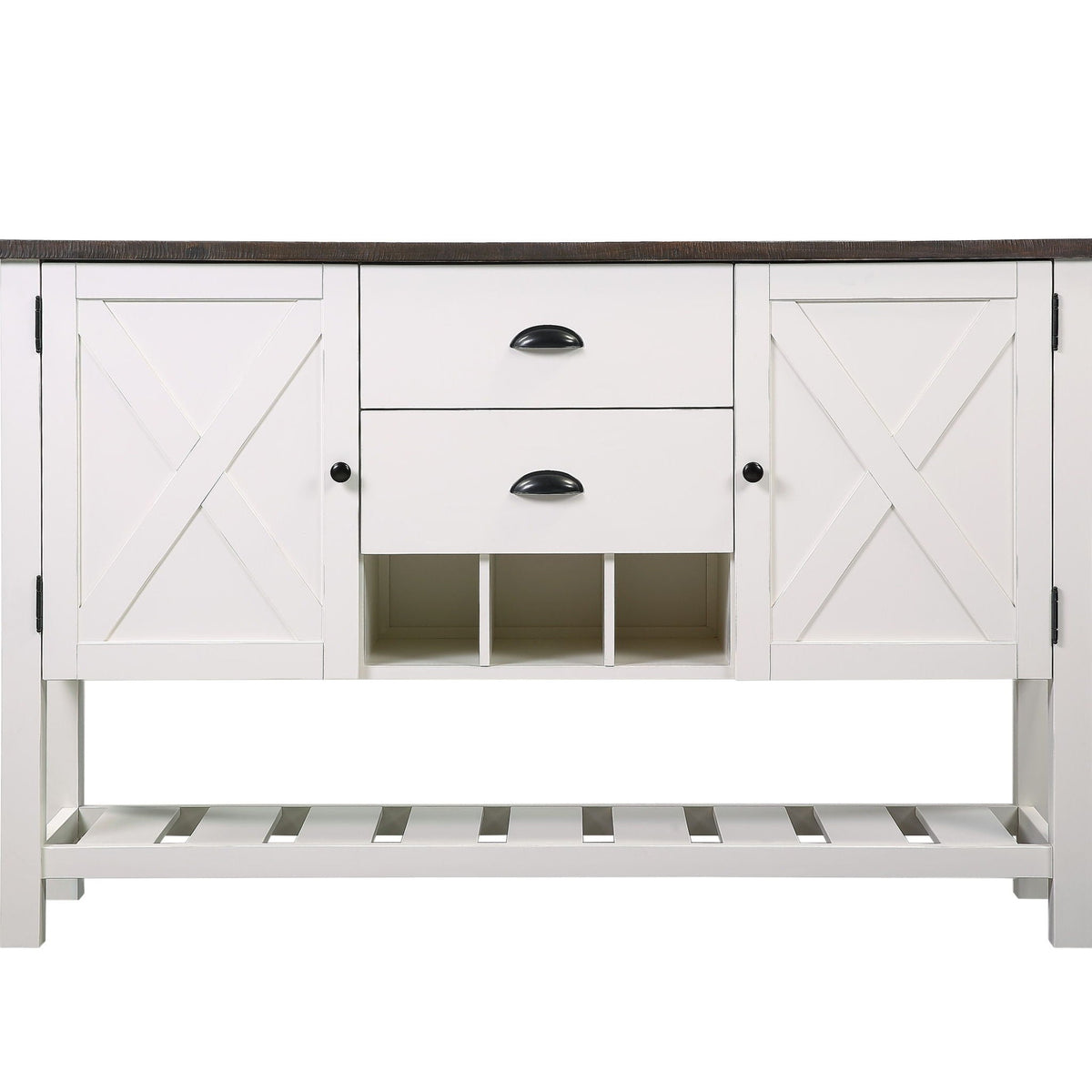2 Drawer Server with Spacious Storage - Brown