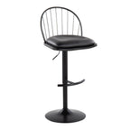 Farmhouse Adjustable Height Barstool Set with Swivel - Bronze or Black