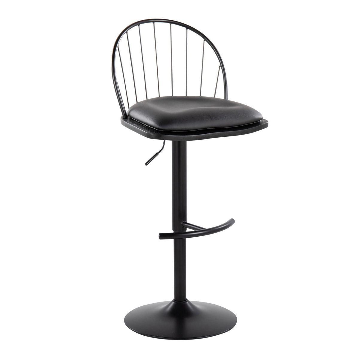 Farmhouse Adjustable Height Barstool Set with Swivel - Bronze or Black