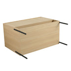 Modern Bathroom Vanity Combo with Single Resin Sink and Storage Cabinet - Light Brown