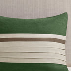 Faux Suede Comforter Set with Hypoallergenic Filling - Green