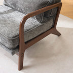 Upholstered Living Room Chair with Curved Armrests - Choice of Color