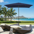 Rectangular Patio Umbrella with Crank Tilt - UV-Resistant Canopy