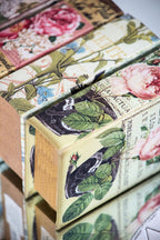 Multi-Color Book Boxes Set of 4 with Elegant Floral Design
