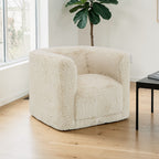 Swivel Chair with Full Foam Cushioning - Sand
