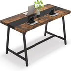 Modern Rectangular Conference Table for 6-8 People with Durable Frame - Dark Gray or Dark Brown
