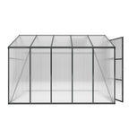 Windproof Greenhouse with Raised Base - Polycarbonate Panels - Black