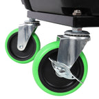 Heavy Duty Mechanic Stool with Wheels and Soft Rubber Cushion - Green