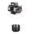 5HP Air Compressor Electric Motor with Dual Rotation - Steel