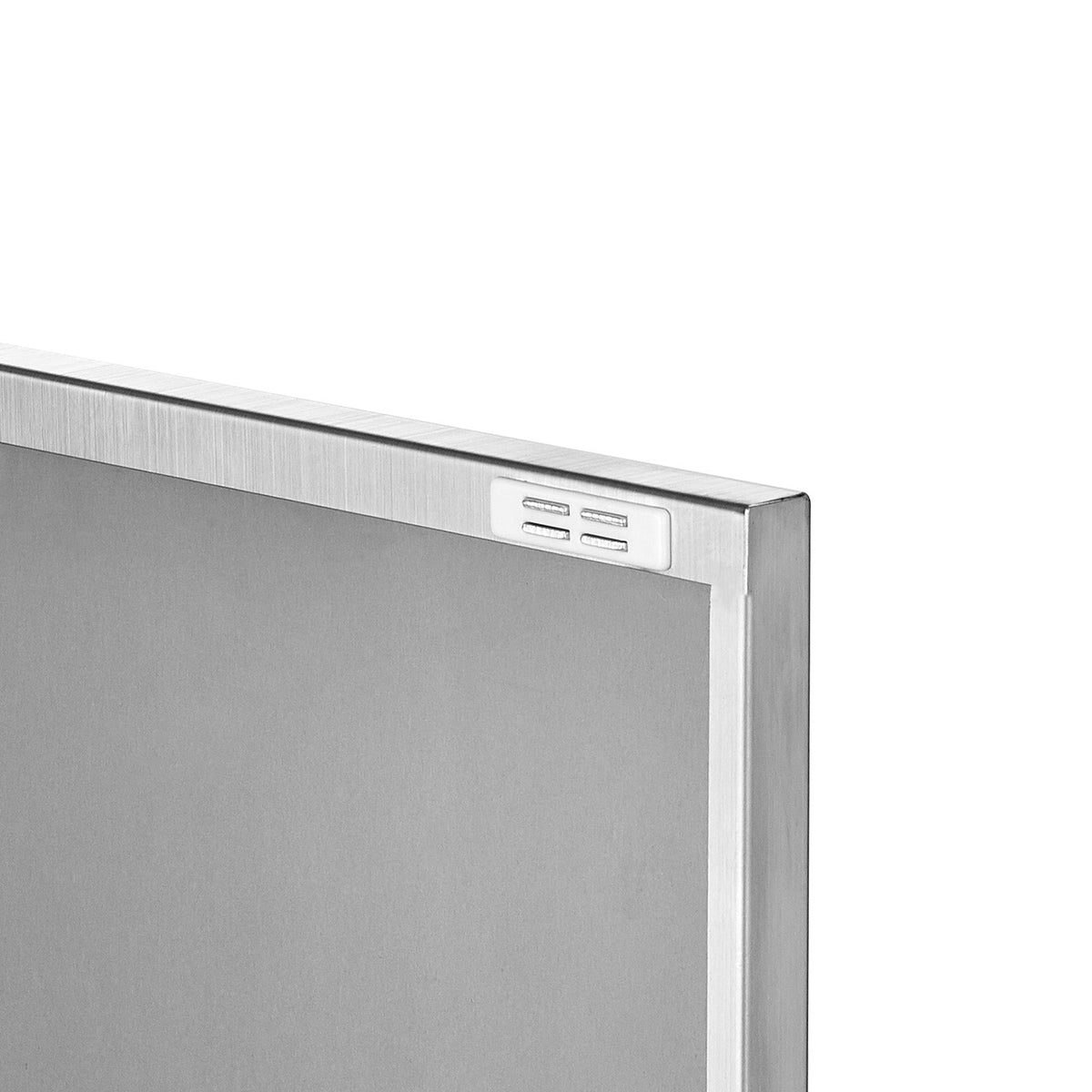 Stainless Steel BBQ Access Door with Ergonomic Handles - Silver