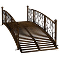 Metal Garden Bridge with Safety Siderails – Steel, 82.75" L
