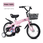 16-Inch Sporty Kids Cruiser Bike with Training Wheels - Green or Pink