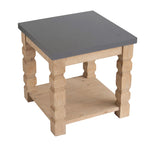 Rustic and Modern Console Table with Fir Wood & Veneer - Light Brown