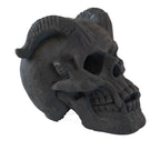 Hand-Forged Flame Skull for Fire Pits with Dramatic Flame Vents - Natural Finish