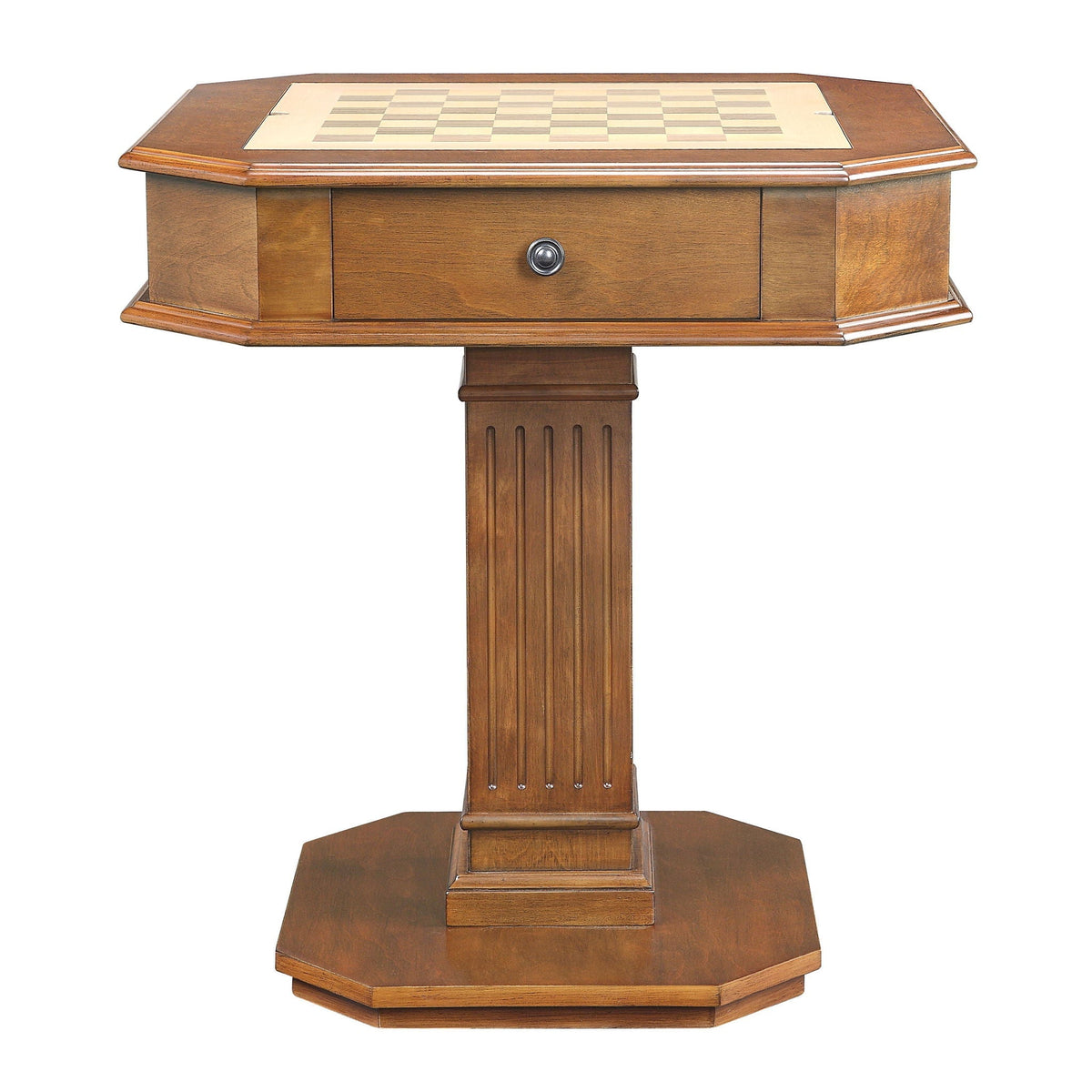 Galini Game Table with Storage Drawers - Walnut