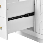 Ceramic Sink Vanity Combo with 3 Drawers and Soft Closing Doors - 30"