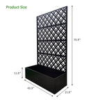 Metal Planter Raised Garden Bed with Trellis - Iron