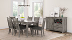 Rustic Dining Table with 2 Storage Drawers and Leaf - Gray
