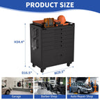 Rolling Tool Cabinet Heavy Duty Garage Storage With Lockable Doors
