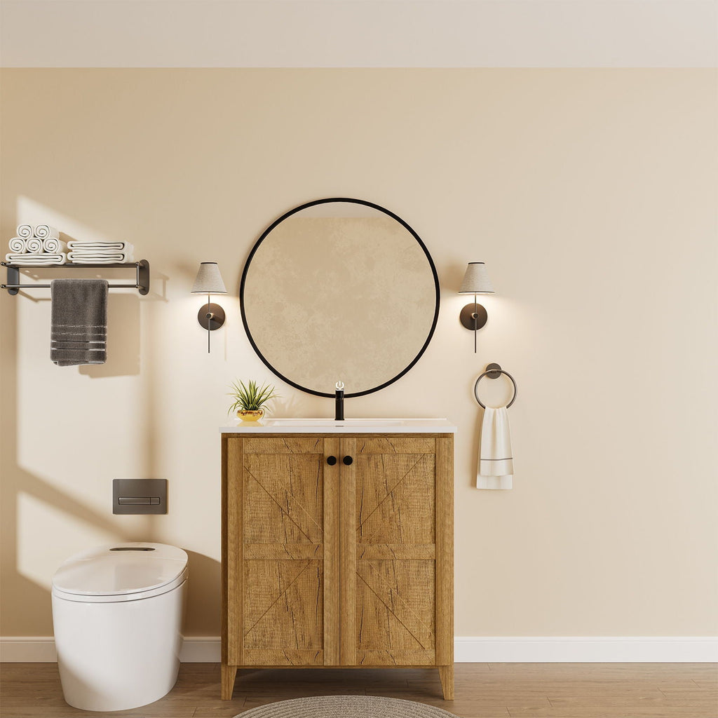 Folding Floor Cabinet With Ceramic Sink