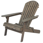 Malibu Adirondack Chair with Foldable Design - Gray