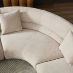 Modular Curved Sectional Sofa with Free-Form Configuration - Polyester