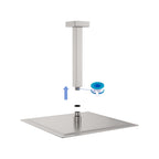 Premium 8" Ceiling Mounted Shower Arm with Flange - Black or Gray
