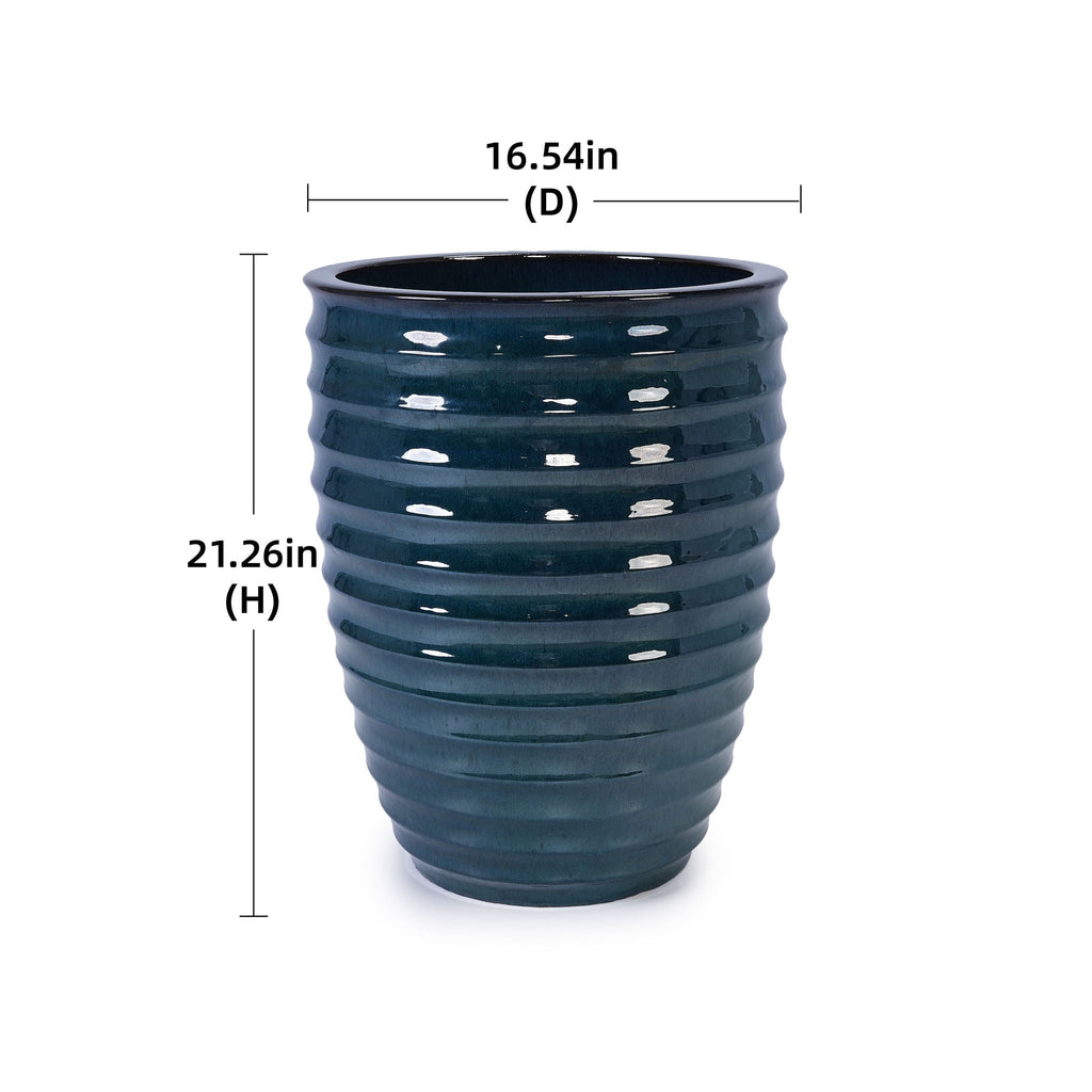 White Flowerpot Planter with Durable Construction - White