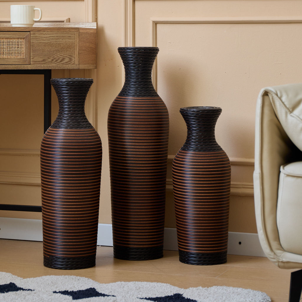 Classic And Neat Floor Vase with High Independent Stand - Multiple Colors