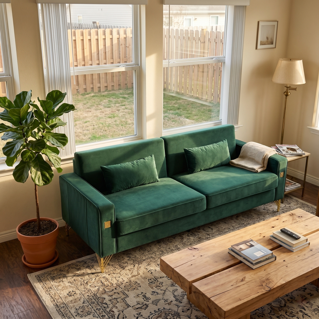 Luxury Emerald Sofa