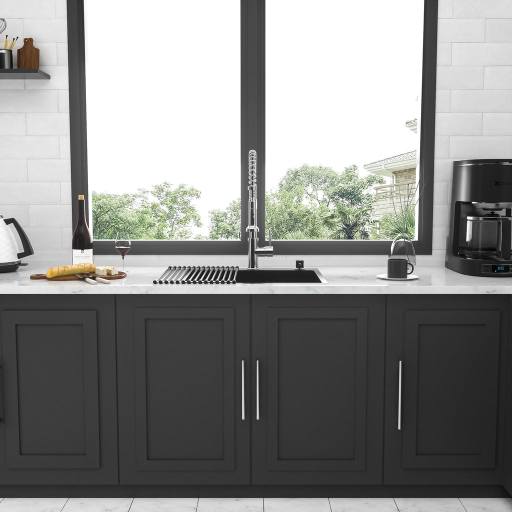 Topmount Kitchen Sink 16 Gauge Single Bowl with Nano Finish - Black