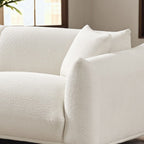 Mid-Century Modern Luxury Sofa with Tufted Design - Light Brown or White