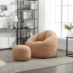 High Pressure Foam Bean Bag Sofa Chair with Footrest – Multiple Colors