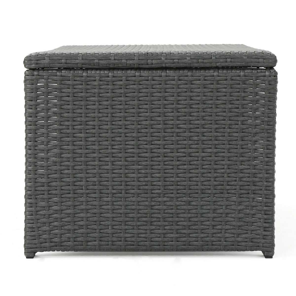 St Lucia Outdoor Dining Table with Open Shelf Storage - Grey