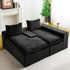 Convertible Modular Sectional Sofa with Twin Seat and Chaise - Multiple Colors